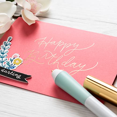 We R Memory Keepers Foil Quill Fine Tip Freestyle Pen, Make Custom Designs For Planners, Journals, Cards, Scrapbook Pages, and More, Heat-resistant Grip, On-the-go USB Plug, Craft Projects