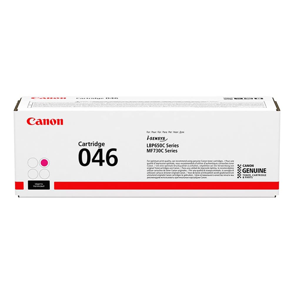 Canon 046 Toner Cartridge ImageCLASS LBP654Cdw, LBP654Cx, MF731Cdw, MF733Cdw, MF735Cdw - High Yield Black and Standard Yield Cyan, Magenta and Yellow - 4 Pack in Retail Packaging