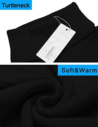 COOFANDY Men's Slim Fit Turtleneck Sweater Casual Pullover Sweater Basic Twist Patterned Knitted Sweater Khaki