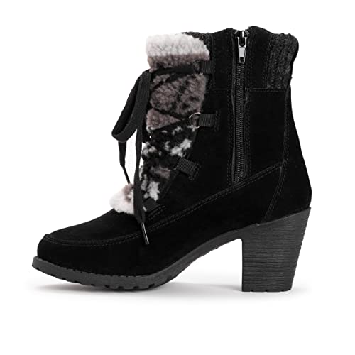 MUK LUKS Women's Lacy Lilah Boots, Black, 6