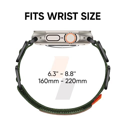 Suitisbest Sport Band Compatible with Apple Watch Ultra Band 49mm 45mm 44mm 42mm for Men, Rugged Nylon Sport Strap Wristband for iWatch Ultra Series 8 7 6 5 4 3