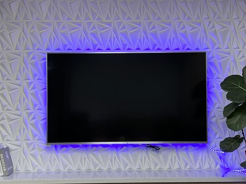 STICKGOO 33 Pack 3D Wall Panels for Interior Wall Decor, Black Diamond Design Accent Wall Decor, 12''x12'' Modern Wall Panels for Gaming Room Bedroom TV Background