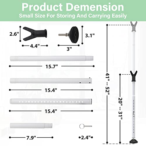 YeYeBest Door Security Bar 28-45Inch Adjustable Door Stoppers 1 Pack Heavy Duty Stoppers/Jammer Bedroom Door Barricade Security Bars for Window, Stop, Front Door, Apartment, Home,Travel, Hotel Room