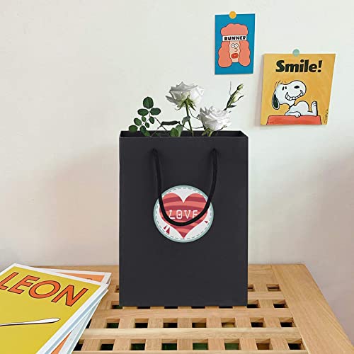 Sdootjewelry Kraft Paper Gift Bags With Handles - 50 Pcs Brown, 7.5 x 3.1 x 10.2'' - Shopping, Retail, Merchandise, and Craft