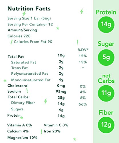 ALOHA Organic Plant-Based Protein bar, Chocolate Chip Cookie Dough, 1.98 Oz