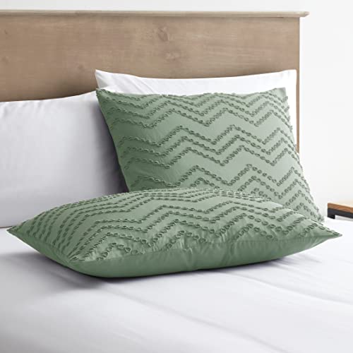 Boho Duvet Cover Queen - Boho Bedding Sets & Collections, Textured Queen Duvet Cover Set, 3 Piece Tufted White Duvet Cover with Zipper Closure, 1 Queen Size Duvet Cover 90x90 Inches and 2 Pillow Shams