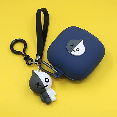 Fit Designed for Powerbeats Pro Earphone, Suublg Beats Powerbeats Pro Cartoon Silicone Headphones Case Cover and Cute Doll Keychain Full Body Anti-Lost Lanyard