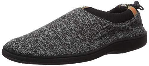 Acorn Women's Explorer Water Repellent Moc Slipper with Adjustable Toggle, Black Heather, Small