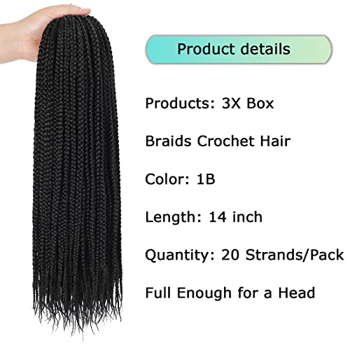 Crochet Box Braids Hair pre looped Goddess Box Braids Crochet Braiding Hair 7 Packs Crochet Box Braids 3x Box Braids Crochet Hair (18 inch, TGRAY)