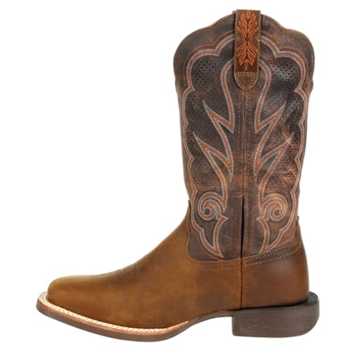 Durango Women's Lady Rebel PRO Western Boot, Dusty Brown and Olive Green, 8.5