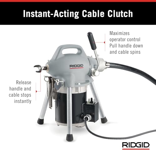RIDGID 58920 Model K-50 Sectional Drain Cleaning Machine with 1/6 Horsepower Motor