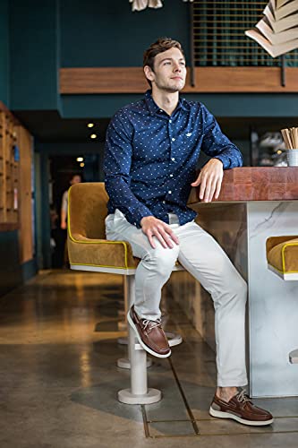 Dockers Mens Beacon Leather Casual Classic Boat Shoe with Stain Defender, Tan/Taupe, 8 W