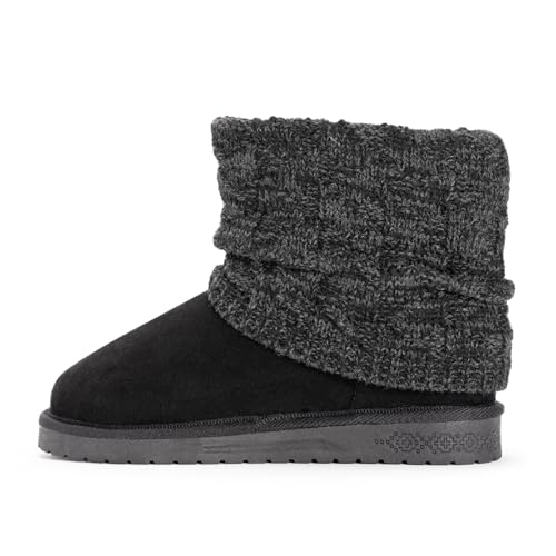 MUK LUKS Women's Laurel Boots, Navy, 11 Wide