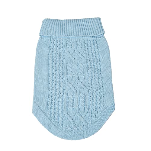 Jnancun Cat Sweater 16 Color Turtleneck Knitted Sleeveless Dog Sweater Warm Winter Kitten Clothes Outfits for Cats or Small Dogs in Cold Season(Yellow, Small)