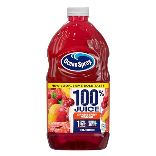 Ocean Spray® 100% Juice Cranberry Mango Juice Blend, 64 Fl Oz Bottle (Pack of 1)