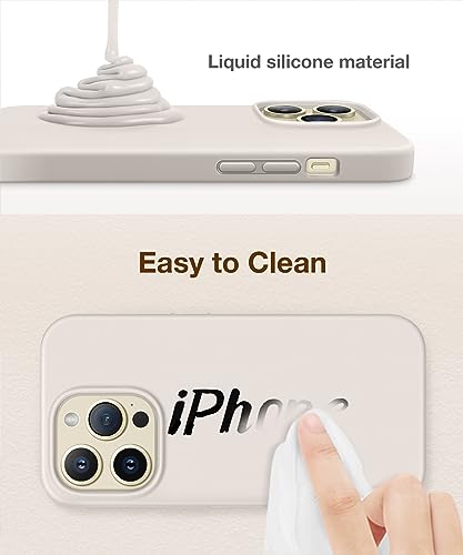 GONEZ for iPhone 14 Pro Case, Compatible with Magsafe, with 2X Screen Protector + 2X Camera Lens Protector, Soft Anti-Scratch Microfiber Lining, Shockproof Liquid Silicone Phone Cover, Deep Purple