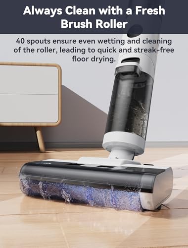 JONR ED12 Cordless Wet Dry Vacuum Cleaner, Vacuum and Mop Combo for Hard Floor, Self Propelled, 0.1Inch Edge Cleaning, One-Step Self-Cleaning