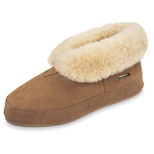 Acorn Men's Shearling Slippers, Walnut, 7 Standard US Width US