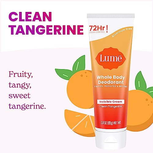 Lume Whole Body Deodorant - Invisible Cream Tube and Solid Stick - 72 Hour Odor Control - Aluminum Free, Baking Soda Free, Skin Loving - 3.0 Ounce Tube and 2.6 Ounce Solid Stick Bundle (Fresh Alpine)