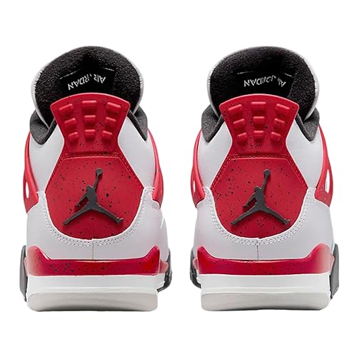 Jordan Boy's Air 4 Retro (Big Kid) White/Fire Red/Black/Neutral Grey 6.5 Big Kid M