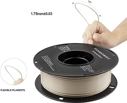 Carbon Fiber PETG Filament 1.75mm, TINMORRY PETG-CF 3D Printing Materials for FDM 3D Printer, 1 KG 1 Spool, Reddish Brown
