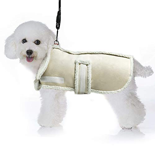 XUANQIFC Dog Winter Jacket, Warm Windproof Dog Sweaters for Small Dogs, Thick Apparelf Fleece Dog Coat for Medium Large Dogs (X-Small)