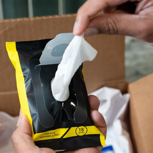 Mando Deodorant Wipes - 24 Hour Odor Control - Aluminum Free, Baking Soda Free, Skin Safe - 15 Count (Pack of 3)