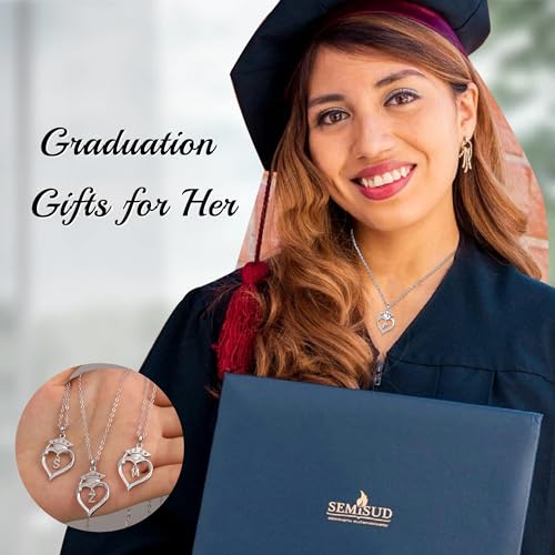 DONYUDE 2024 Graduation Gifts for Her, High School Graduation Gifts for Her T Initial Necklaces for Women Class of 2024 Graduation Gift Graduation Necklace for Her 2024