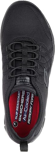 Skechers Women's Ghenter Srelt Work Shoe, Black, 8.5 M US