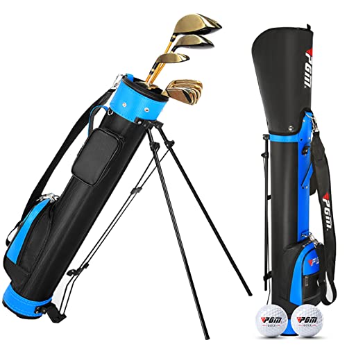 Golf Stand Bag for Men & Women,Easy to Carry & Durable Pitch Golf Bags Sunday Golf Bag Ideal for Golf Course & Travel,Lightweight and Waterproof Black (Black + Blue)