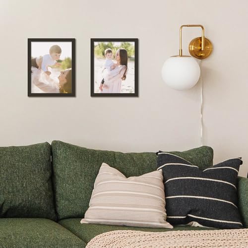 ENJOYBASICS 18x24 Picture Frame, Display Poster 16x20 with Mat or 18 x 24 Without Mat, Wall Gallery Photo Frames, White, 2 Pack