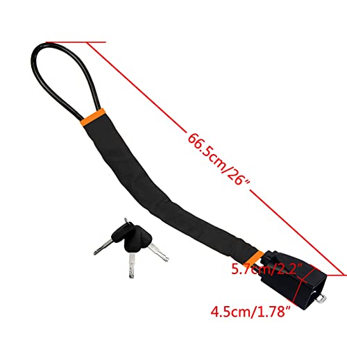 KAYCENTOP Car Steering Wheel Lock, Seat Belt Lock, Anti-Theft Device, Max 17 Inch Length, Small and Light-Weight, Multi-Functional, Fit Most Vehicle, SUV, Golf Cart Security (Black)