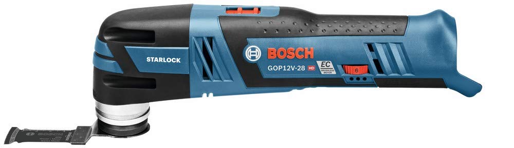 BOSCH GOP12V-28N 12V Max EC Brushless Starlock Oscillating Multi-Tool, Cordless, Variable Speed, with (1) 1-1/4 In. Plunge Blade (Bare Tool)