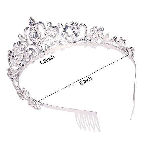 Didder Gold Light Brown Rhinestone Princess Tiaras for Women and Girls Gothic Queen Tiara Halloween Costume Party Wedding Prom Medieval Headpiece
