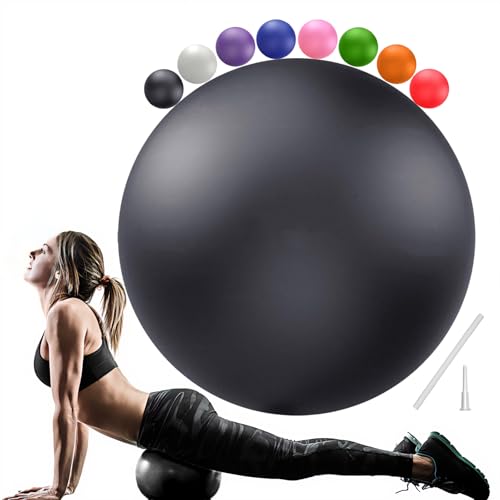 Soft Pilates Ball 9 Inch, Ideal Small Exercise Ball Between Knee Squeeze for Physical Therapy Yoga Core Medicine Abs Pt Bouncy, Mini Rubber Fitball Barre Workout Equipment for Women Men Kid Toddler
