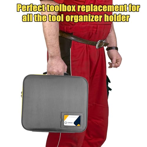 Extra Large Hard Tool Battery Carrying Case fits for Dewalt/Milwaukee/Makita 20V/60V/12V/18VBattery & Charger, Portable Power Tool Box Storage Bag with Adjustable Dividers for Accessories Organizer