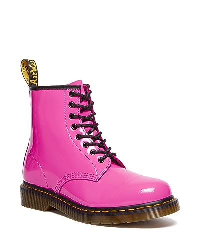Dr. Martens Unisex 1460 Patent Leather 8 Eye Boot, Thrift Pink, 15 Women/14 Men