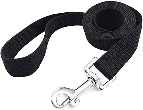 TAIAN 5 FT Strong Dog Leash, Nylon Dog Leashes for Small Medium Large Dogs Black