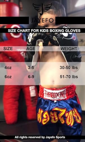 Jayefo Kids Boxing Gloves - Youth Gloves for Kick Boxing, Muay Thai & MMA - Heavy Bag Gloves - 6 Oz - Yellow