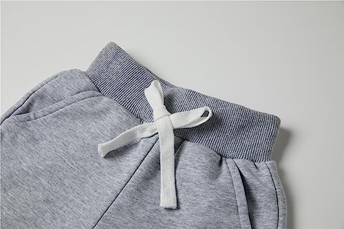 Mud Kingdom Toddler Boys Boys Drawstring Terry Sweat Shorts with Pockets Casual Pull On Shorts White 3T