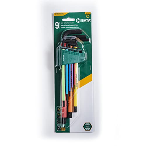 SATA 9-Piece Hex Key Colored Set - ST09107CHBSJ