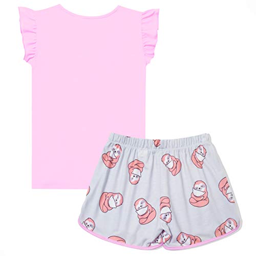 CHILDRENSTAR Dog Pjs Matching Dolls&Girls Pajama Sets Cotton Girls Sleepwear Pink,Size 6 7