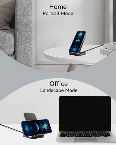 DGPLUS Wireless Phone Charger for Android & Apple, 15W Fast Qi Charging Stand for iPhone 16 Pro Max 15 14 13 12 Plus 11 Samsung Galaxy S Z Note Pixel & More (1)