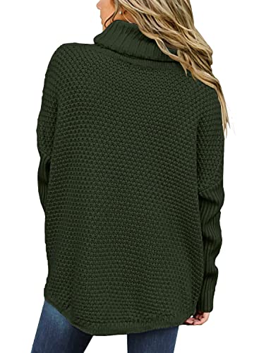 DOROSE Sweaters for Women Fall Warm Long Sleeve Pullover Tops Burgundy M