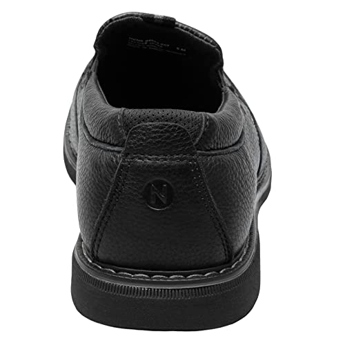 Nunn Bush Men's Otto Moccasin Toe Slip on Leather Loafer with Lightweight Sole, Black, 10