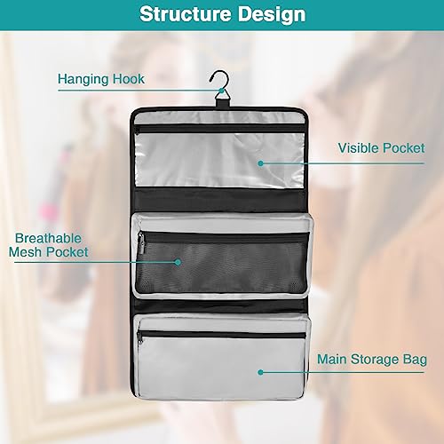 SITHON Travel Case for Dyson Airwrap/Shark FlexStyle Styler, Water Resistant Portable Roller Hanging Storage Carrying Organizer Bag (Bag Only) (Black)