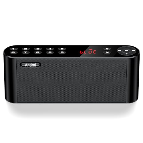 Antimi Bluetooth Speaker,FM Radio Player,MP3 Player Stereo Portable Wireless Speaker Drivers with HD Sound, Built-in Microphone, High Definition Audio and Enhanced Bass(Black) (Pink)