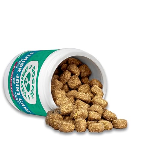 Doggie Dailies, Advanced Senior Hip and Joint Supplement for Dogs, Glucosamine Chondroitin, Premium Hip and Joint Chews for Dogs All Breeds & Sizes, Dog Vitamins and Supplements, (Duck) 120 Chews