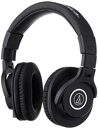 Audio-Technica ATH-M40x Professional Monitor Headphones, Black & Audio-Technica AT2020 Cardioid Condenser Microphone, Black, Ideal for Project/Home Studio Applications