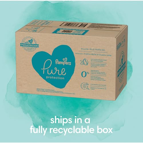 Pampers Pure Protection Diapers - Size 2, 120 Count, Hypoallergenic Premium Disposable Baby Diapers